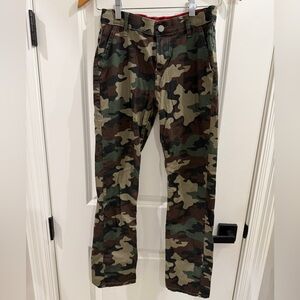 Levi's 502 Boys Green and Brown Camouflage Pants